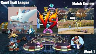 Gen4 Draft League Match Review - Cloudy with a Chance of Manaphy vs. Piplup's Frolicking Friends