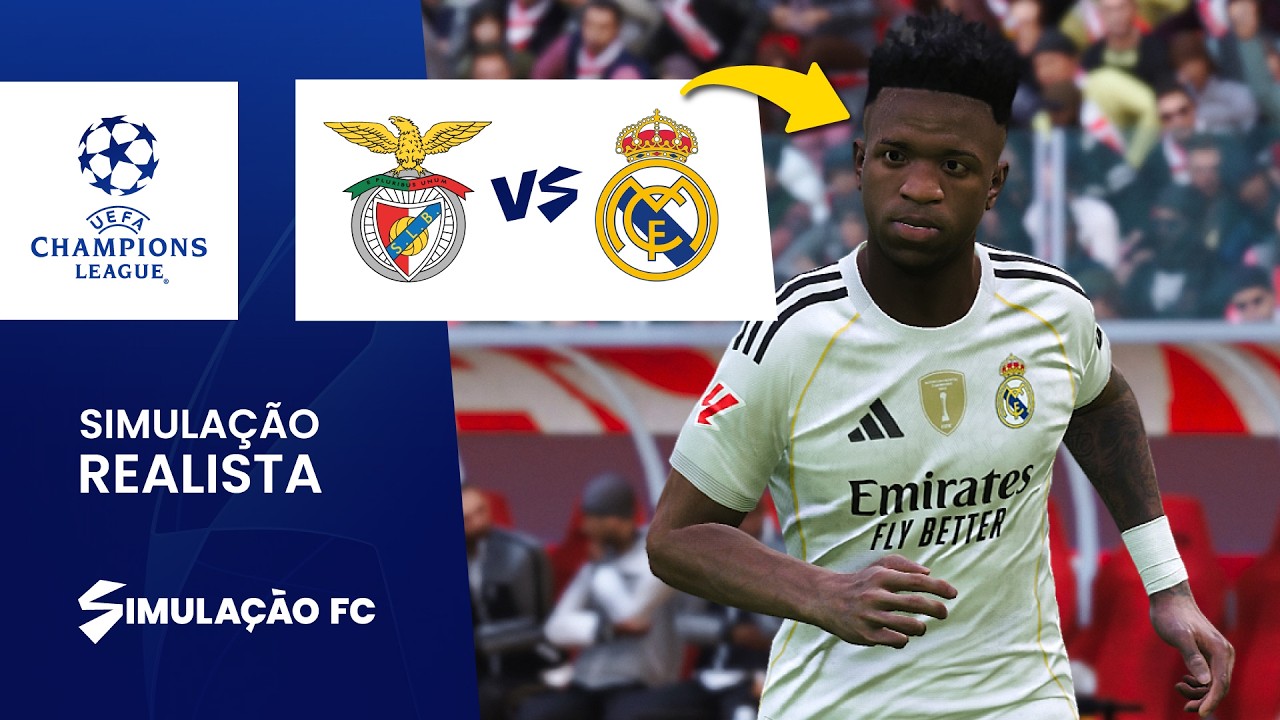 Benfica vs Real Madrid AO VIVO | Champions League 2026 | PES 2021 4K 60FPS