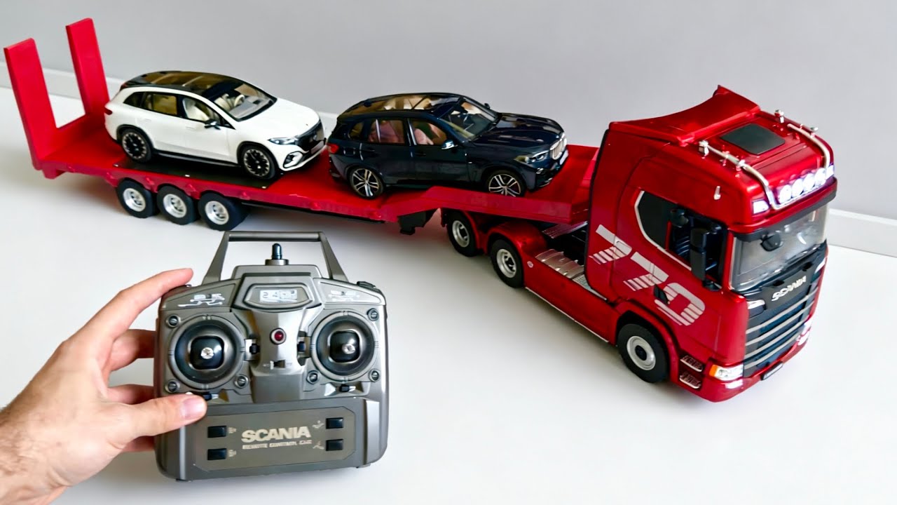 Remote-Controlled Scania Truck Review: Hauling a BMW X5 and a