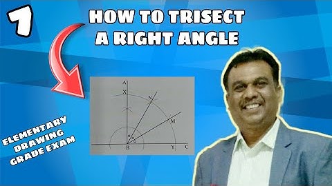 How to trisect a given angle | elementary drawing grade exam | suhaas bhoir