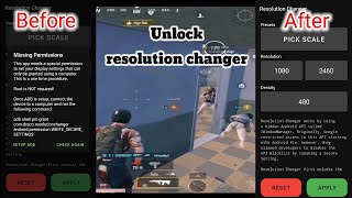 how to unlock resolution changer app | how to get ipad view in pubg mobile | resolution changer screenshot 1
