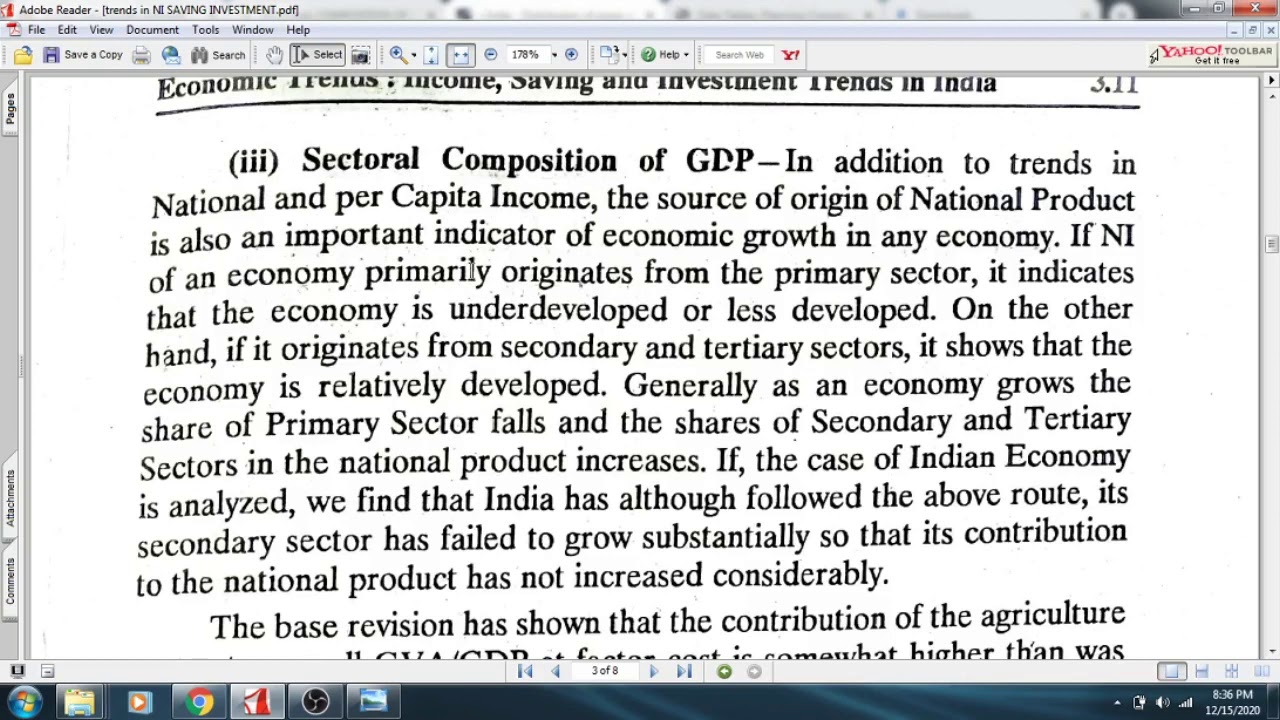trends in national income
