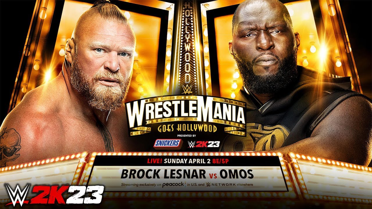 WRESTLEMANIA 39 - Brock Lesnar vs Omos | WWE 2K23 - YouTube