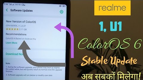 Realme 1 ColorOS 6 Realme U1 ColorOS 6 Android PIE Stable Update || अब सबको मिलेगा!🔥