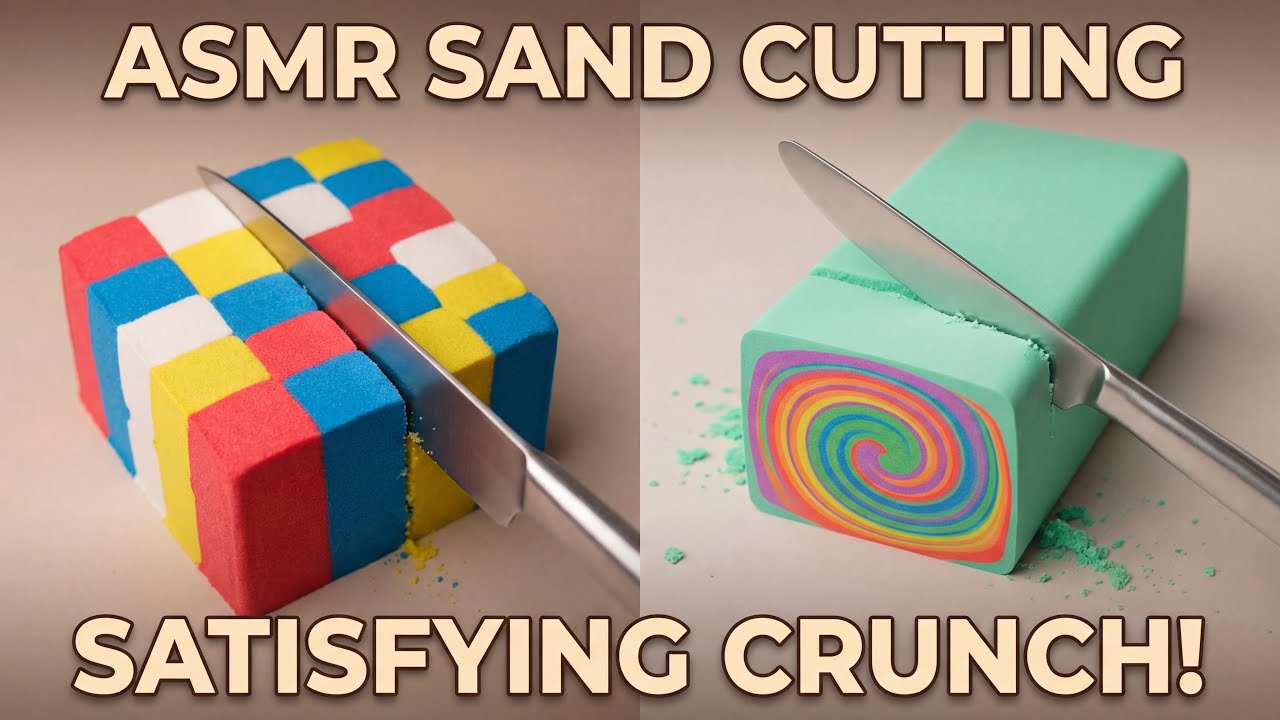 Pure Kinetic Sand Cutting for Deep Relaxation 😌