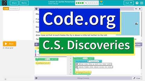 Code.org Lesson 13.3 Sprite Movement | Tutorial with Answers | Unit 3 CS Discoveries