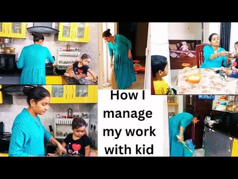 How I Manage My work with kids / Indian Housewife Morning Routine/Memory 2023
