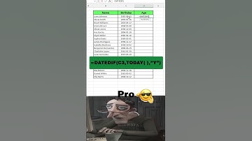 Calculate Age in Excel with DATEDIF! 🤯 ✅ #ExcelTips