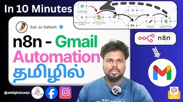 n8n Gmail Automation with G-Sheets | Send Auto Emails to Leads (தமிழில்) @GrowwithSanJoSathish