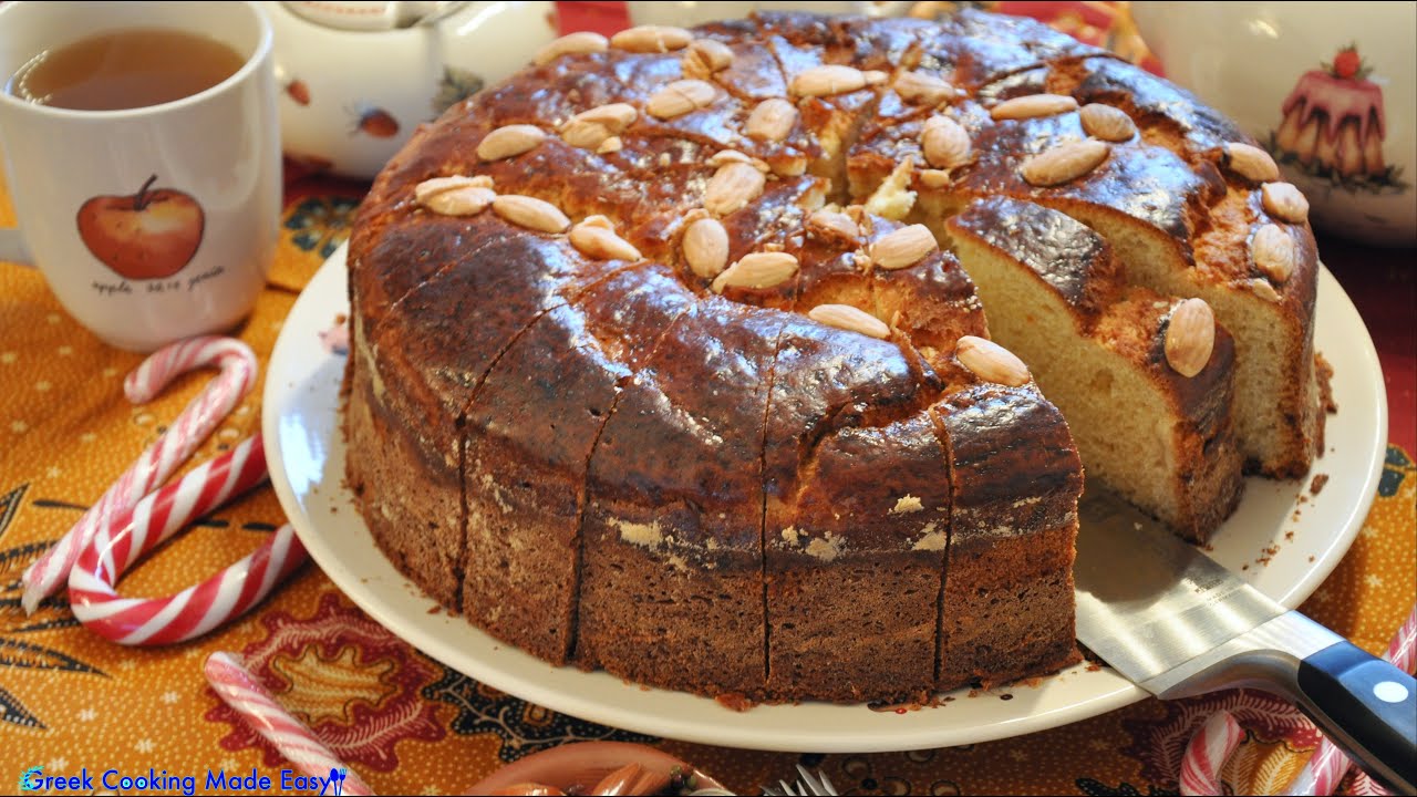 Greek Traditional New Year’s Bread - Vassilopita or Vasilopita Tsoureki – Βασιλόπιτα Τσουρέκι | Greek Cooking Made Easy