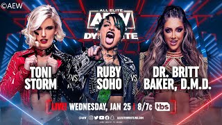 Dr. Britt Baker, D.M.D. vs Ruby Soho vs Toni Storm / Three Way Match / AEW Dynamite #173 / WWE 2K22