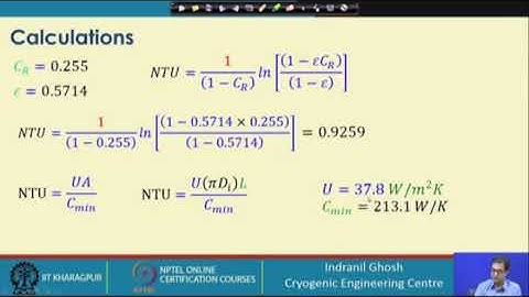 Design and Simulation of Heat Exchangers - Numerical Problem (Contd.)