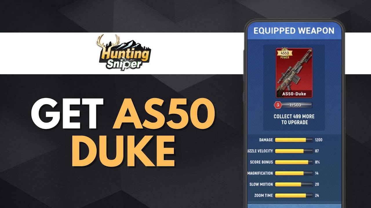 How to UNLOCK AS50 DUKE on HUNTING SNIPER? (Easy Way)