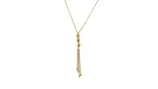 Passport to Gold 14K Yellow Gold Beaded Fringe Drop 22