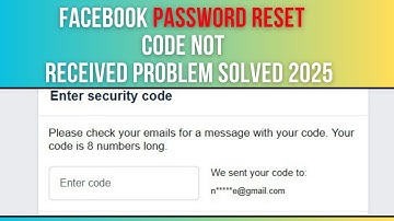 Facebook password reset code not received problem