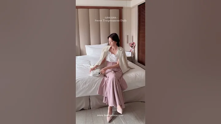 正韓優雅搖曳荷葉拼接後鬆緊長裙/LINA LINA 狎鷗亭ONI口袋造型西裝外套🤍 - 天天要聞