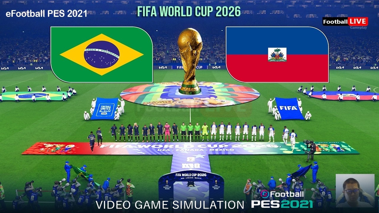 Brazil vs Haiti - World Cup 2026 Full Match Simulation eFootball PES 2021 Gameplay