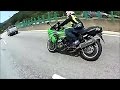 Kawasaki ZX14 chased by Triumph Thruxton R ?