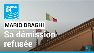 Italie : le président a rejeté l'offre de démission de Mario Draghi • FRANCE 24