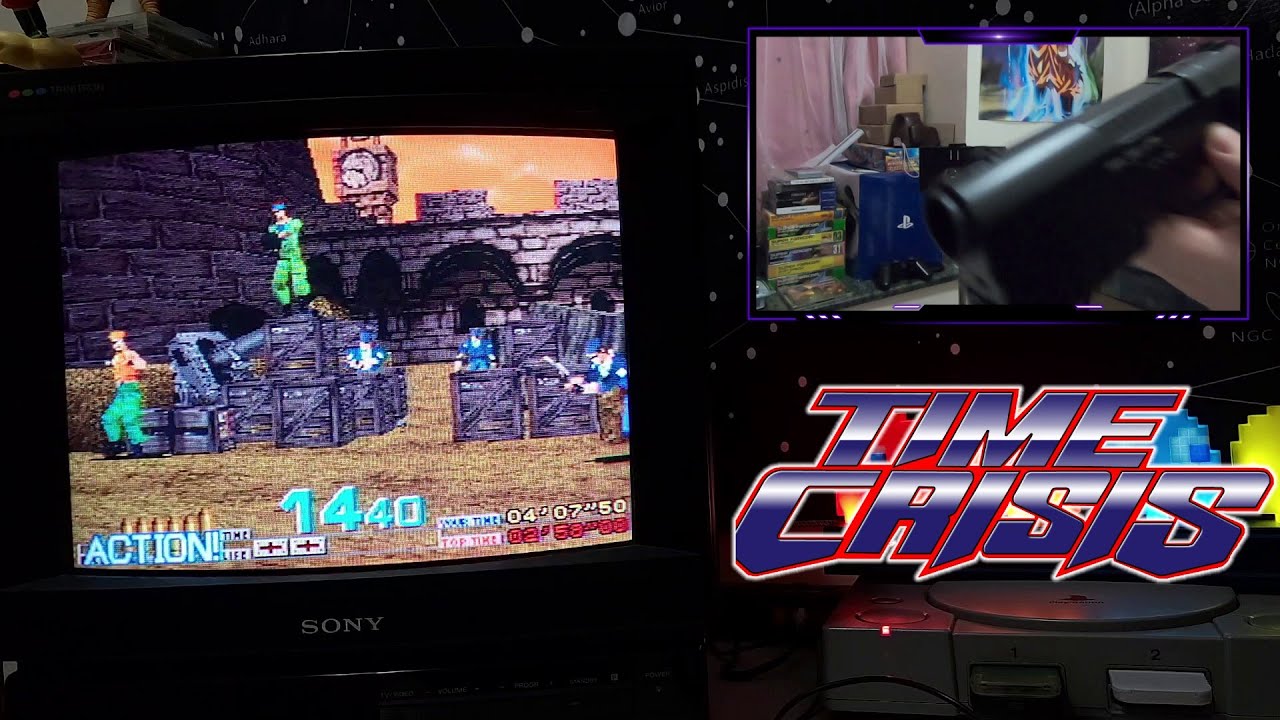 Time Crisis 1 Gameplay on an original PS1 with a Trinitron CRT TV