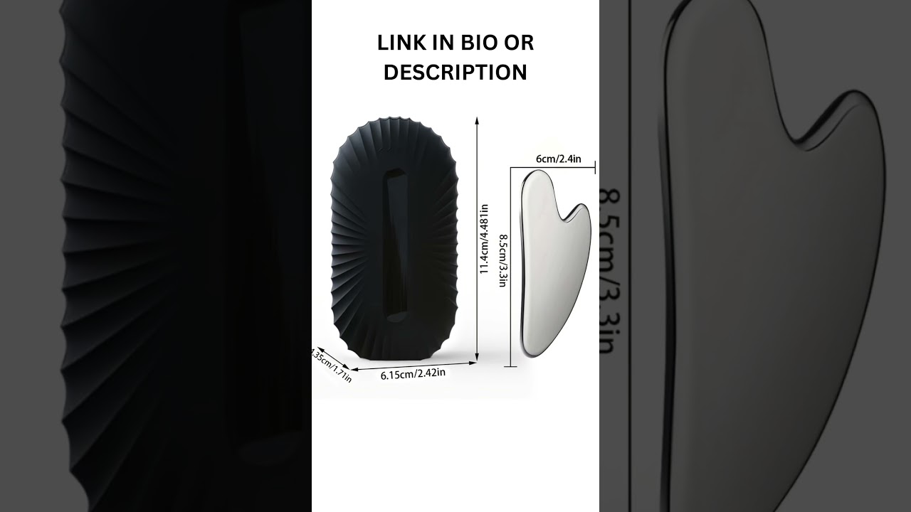 Silicone Ice Roller and Stainless Steel Gua Sha Set with Storage Bag, 2pcs Reusable Facial Care