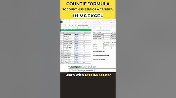 To count numbers, use the COUNTIF Formula