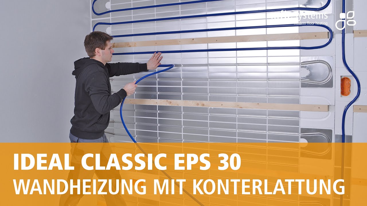 System IDEAL EPS 30 Montage als Wandheizung YouTube