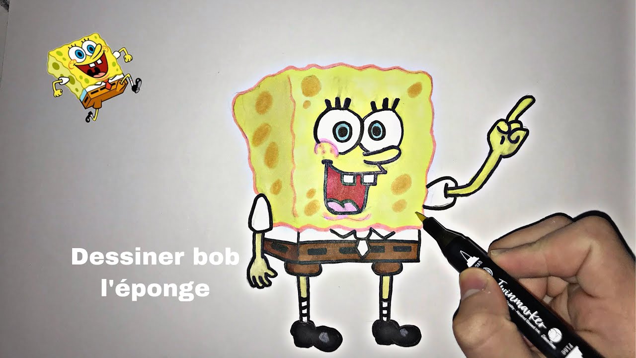 Speed drawing dessiner bob l’éponge . - YouTube