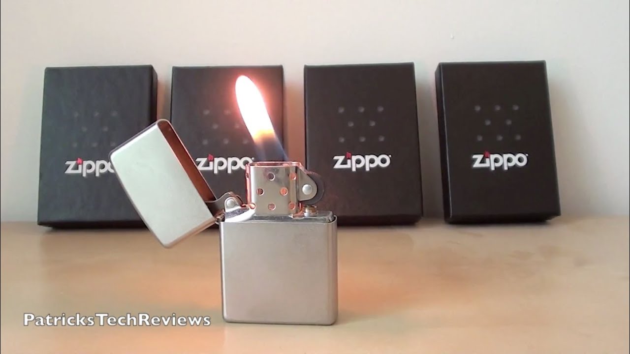 Satin Chrome Zippo Lighter 205 Short Review Youtube