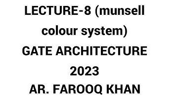 GATE ARCHITECTURE LEC-8 BY AR FAROOQ KHAN