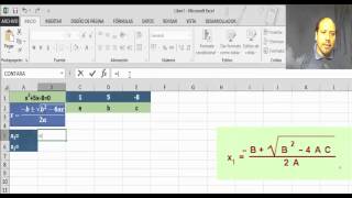 Ecuación 2° resuelta con Excel