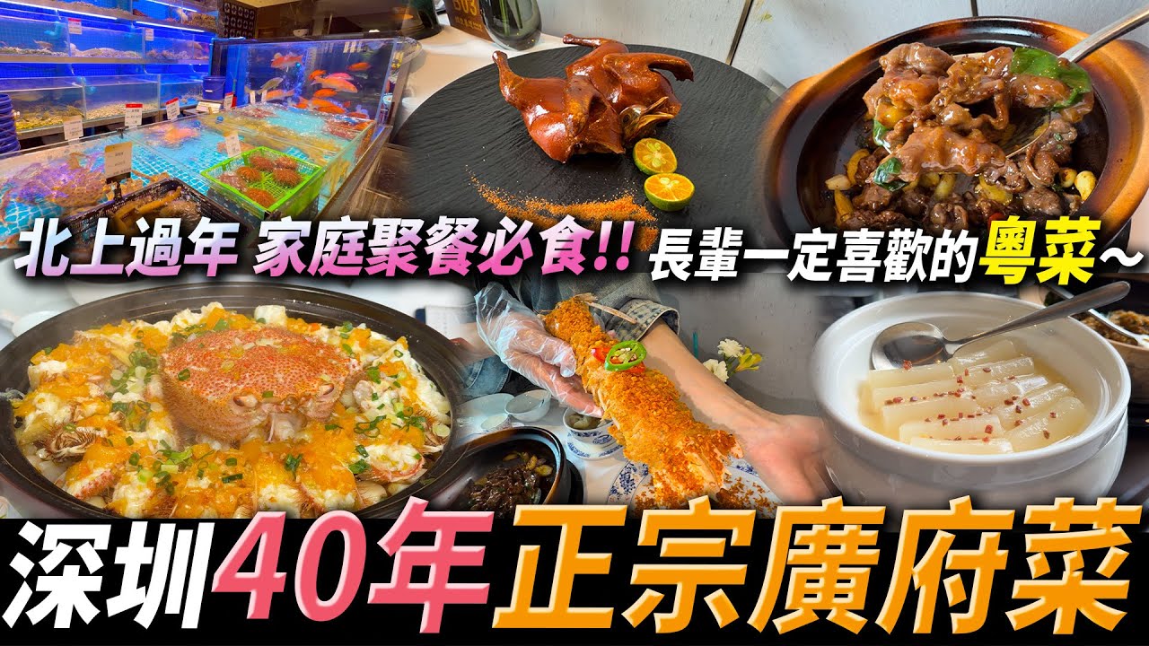 過年聚會必選🧨40年廣府菜 老字號😋超正玻璃乳鴿💖新鮮食材🦞啫啫黃牛肉🐮富貴蝦🦐紅毛蟹🦀 #深圳好去處 #深圳美食 #深圳粵菜