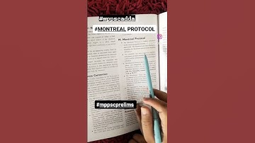 Montreal PROTOCOL is related to ? #mppscprelims #mppscadda #mppsc