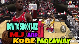 HOW TO SHOOT LIKE MJ AND KOBE FADEAWAY TUTORIAL .NBA 2K20 MOBILE ANDROID HOW TO SHOOT LIKE MJ AND KOBE FADEAWAY TUTORIAL .NBA 2K20 MOBILE ANDROID