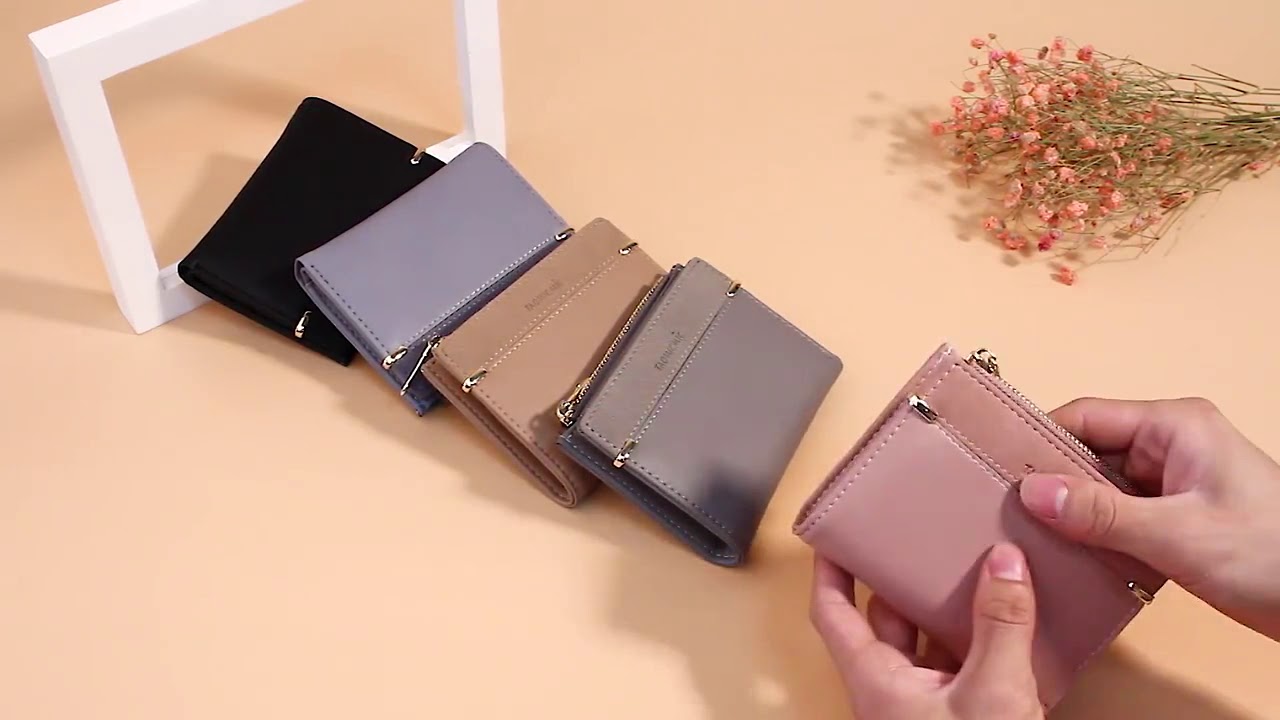 Women Short Soft Purse  Female Small Wallet  Coin Bag Zip Purse