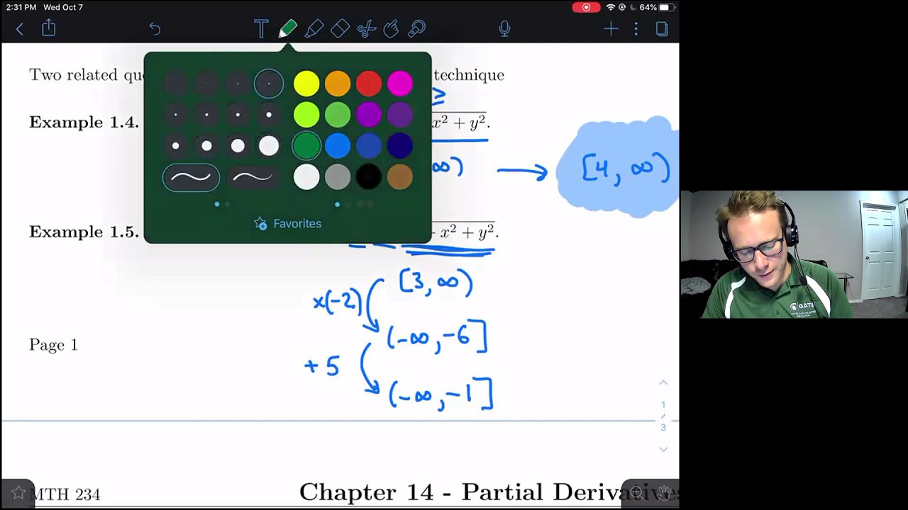 Бонусное видео о диапазонах — многомерные функции — MTH 234