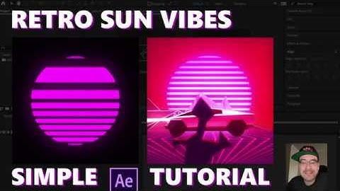 ANIMATED Vaporwave SUN Tutorial - After Effects