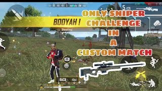 Only sniper challenge in a custom match || GARENA FREE FIRE || D SOUL ARMY screenshot 3
