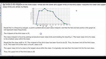 Math 14 2.3 Obj 2: Use a Frequency Polygon Graph to find the Classes, Class Width & Midpoint - older