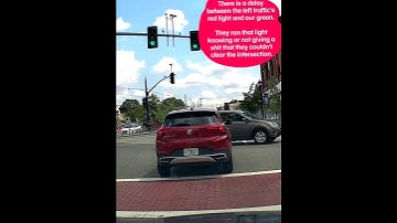 Running a Red Light to Block Intersection - Caught on Dashcam