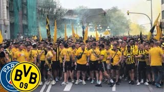 BVB Fanmarsch vor dem Spiel gegen PSG | Dortmund - PSG 1/5/2024 UCL