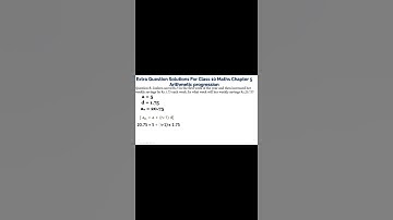 Extra Question Solutions 8 For Class 10 Maths Chapter 5 Arithmetic Progression #shorts