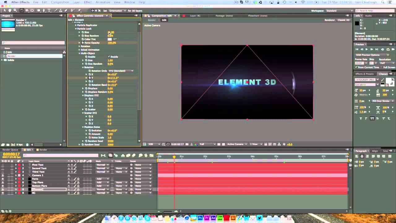 Free Element 3D Intro Template
