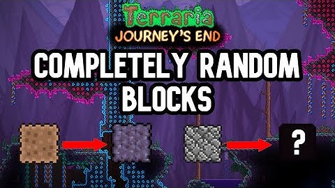 Terraria but every block type is randomized.