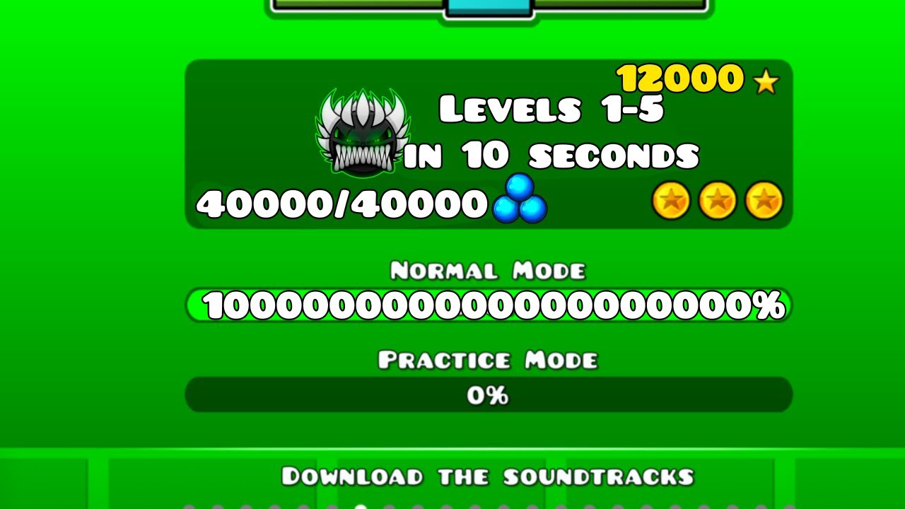 GD Levels 1-5 in 10 seconds (Geometry Dash 2.11) - YouTube