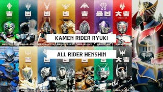 KAMEN RIDER RYUKI「ALL RIDER HENSHIN, FORMS AND FINAL VENT」