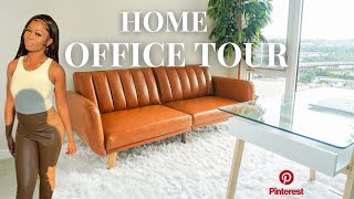 HOME OFFICE TOUR 2022| *PINTEREST INSPIRED* | AMAZON +WAYFAIR + THRIFT STORE FINDS screenshot 5