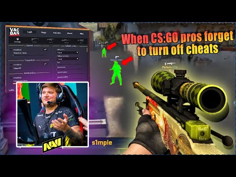 When CS:GO pros forget to turn off cheats in official matches | VAC moments
