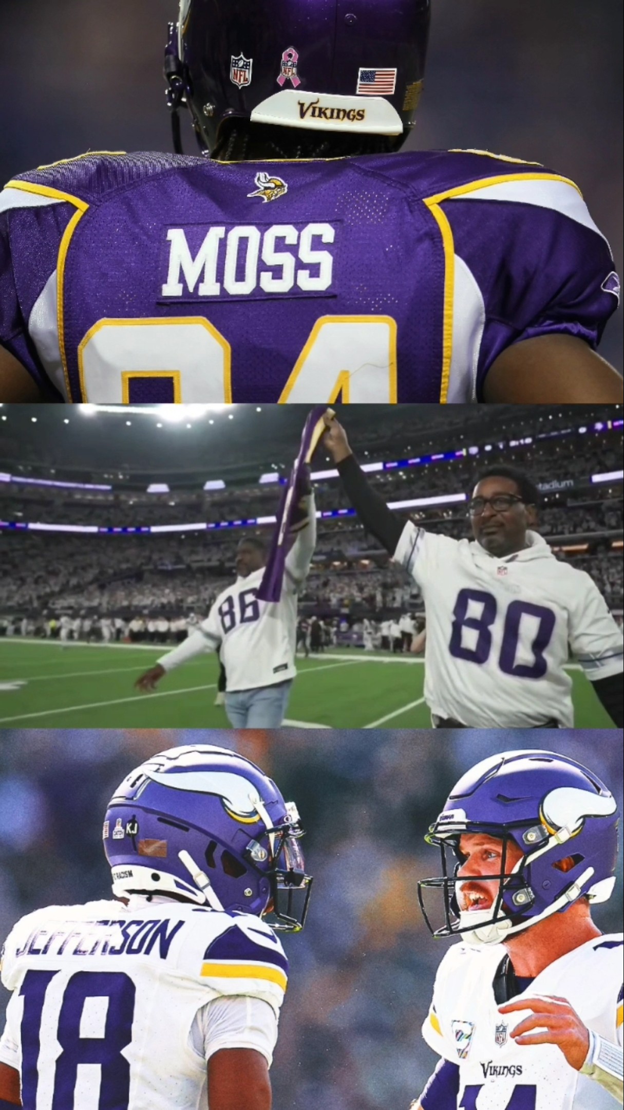MOSS TRIBUTE \u0026 VIKINGS DOMINATE! #nfl #cancer #letsmosscancer #vikings #Minnesota