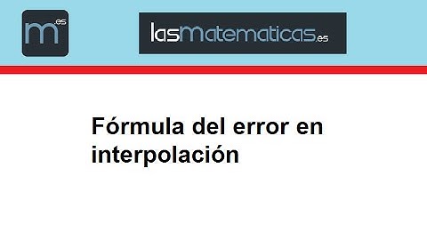 Error en la interpolación de Lagrange